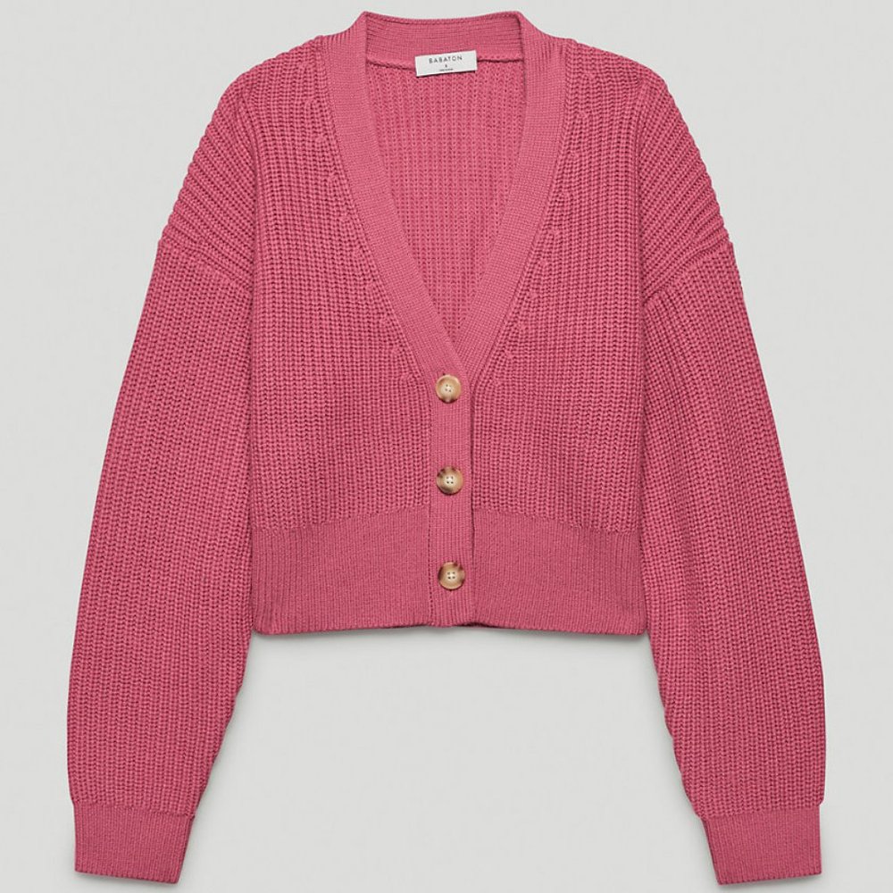 Babaton Canberra Cardigan 2XS in pink